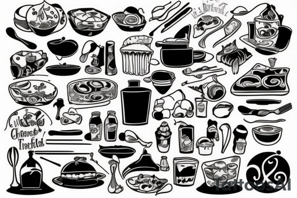 Patchwork chef style tattoos tattoo idea
