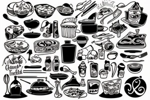 Patchwork chef style tattoos tattoo idea