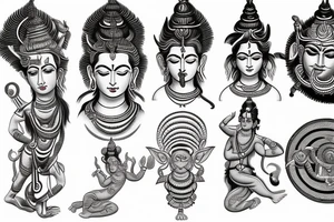 hindu god shiva tattoo idea