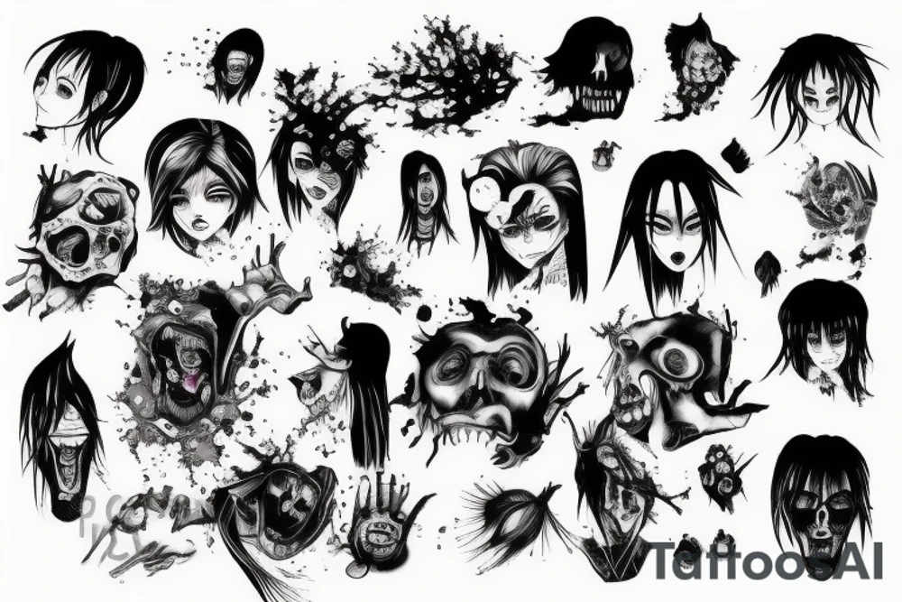 Horror manga tattoo idea