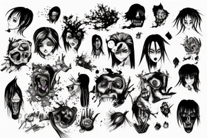 Horror manga tattoo idea