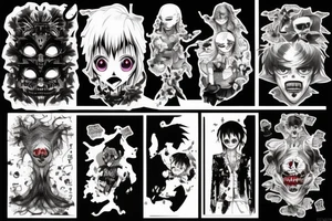 Horror manga tattoo idea