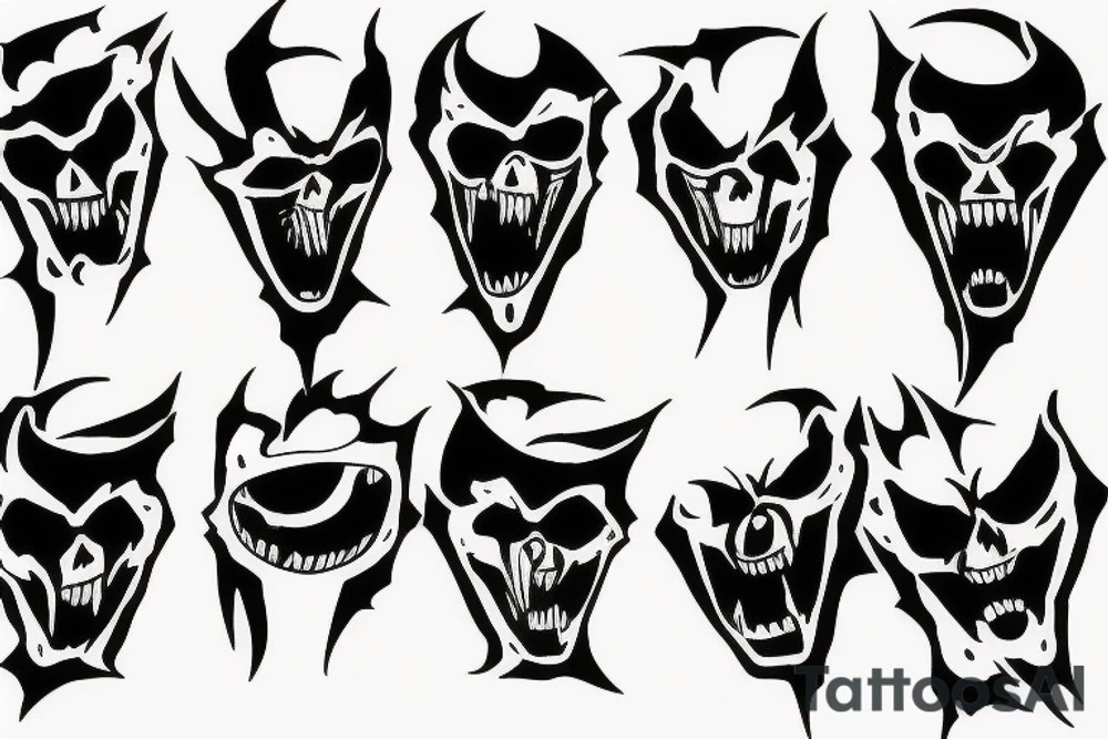 Horror manga ghost tattoo idea
