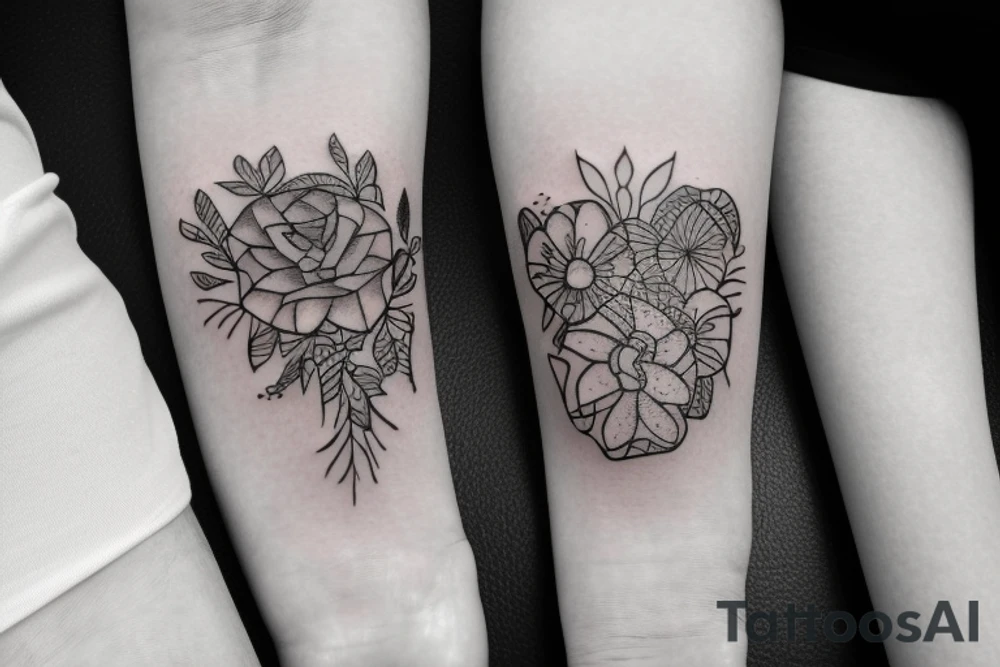 three small matching tattoos for best friends tattoo idea