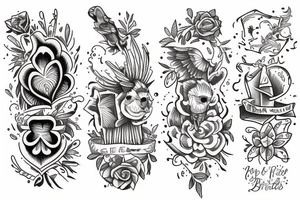 three small matching tattoos for best friends tattoo idea