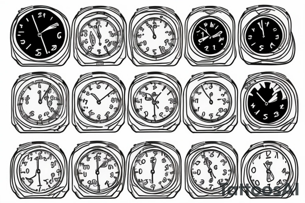 A stopwatch but instead of the time I want each quarter to be filled with each season of the year tattoo idea