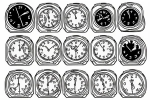 A stopwatch but instead of the time I want each quarter to be filled with each season of the year tattoo idea