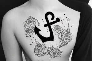 Writing "Fridek" with an anchor tattoo idea