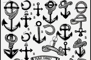 Name Dad Fridek with an anchor tattoo idea