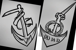 Name Dad Fridek with an anchor tattoo idea