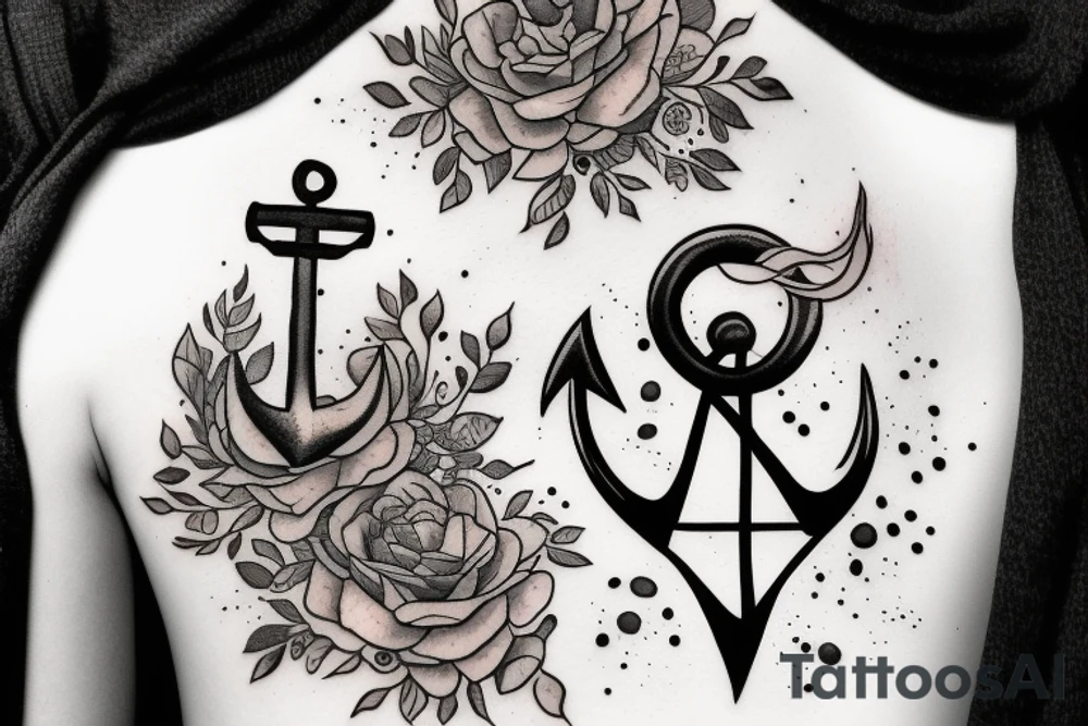 Name Fridek with an anchor tattoo idea