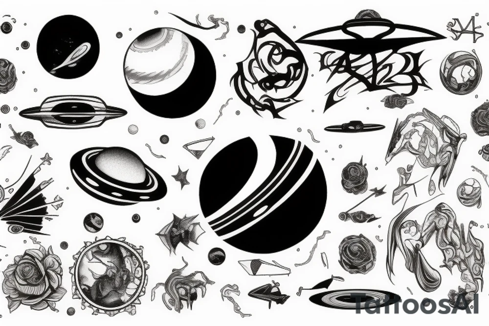 saturn tattoo idea