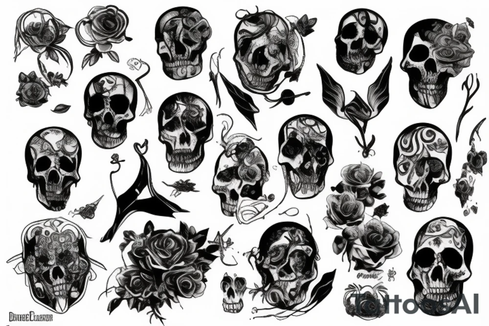 dead, life tattoo idea