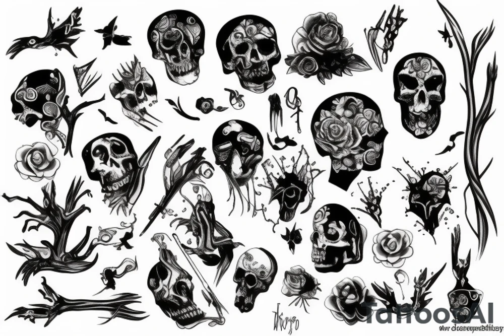 dead, life tattoo idea