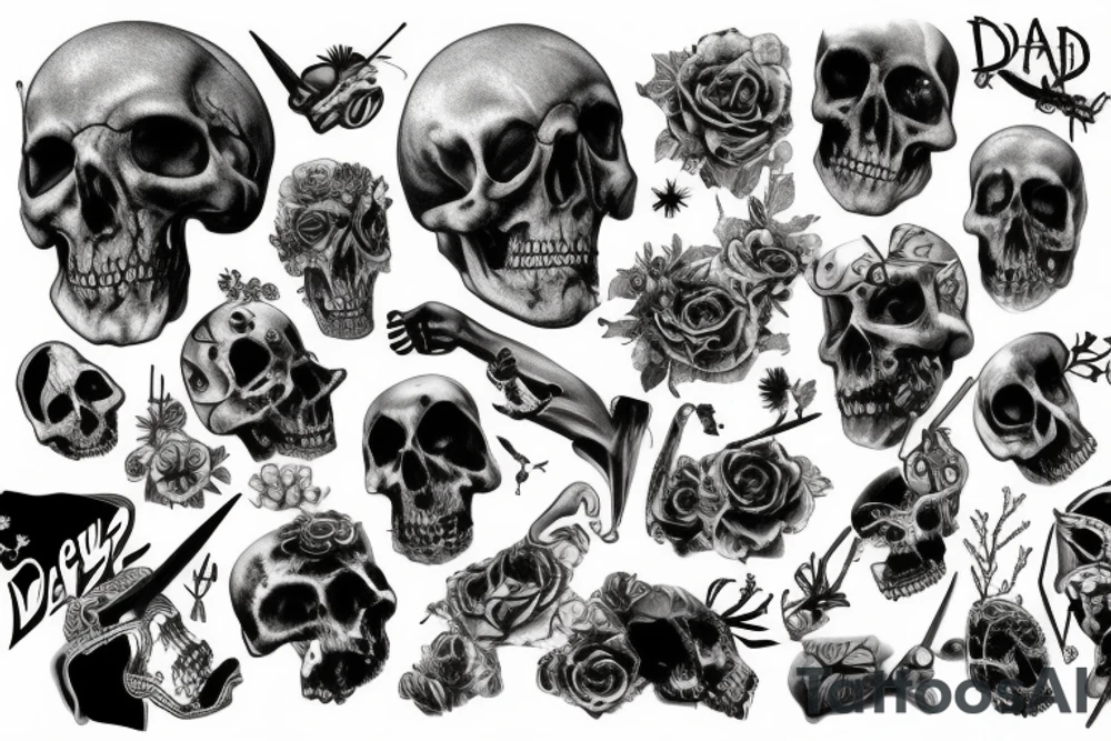 dead, life tattoo idea