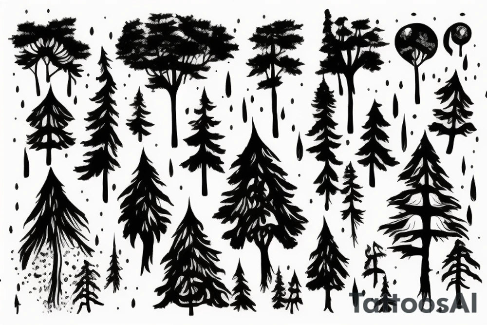 weeping forest tattoo idea