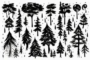 weeping forest tattoo idea