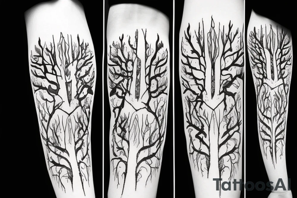 weeping forest tattoo idea