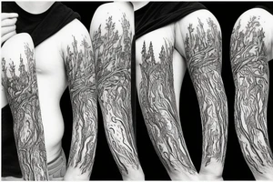 weeping forest on fire tattoo idea