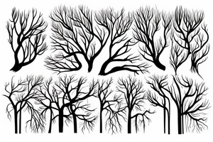 weeping forest on fire tattoo idea