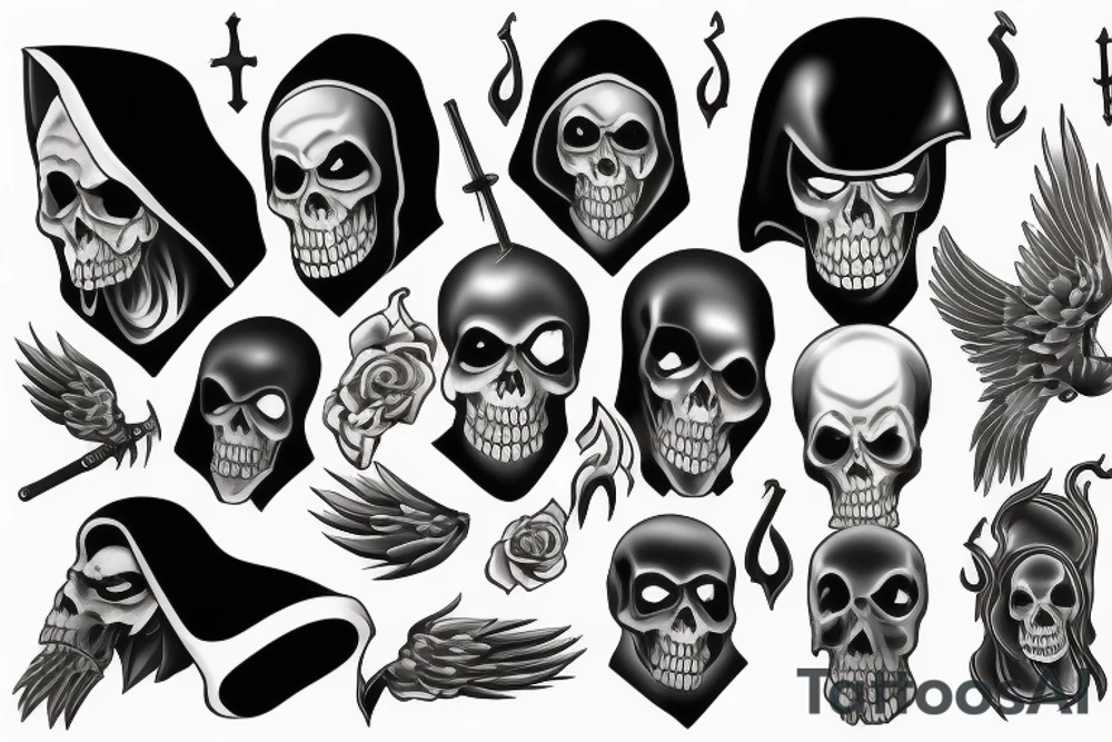 grim reaper tattoo idea