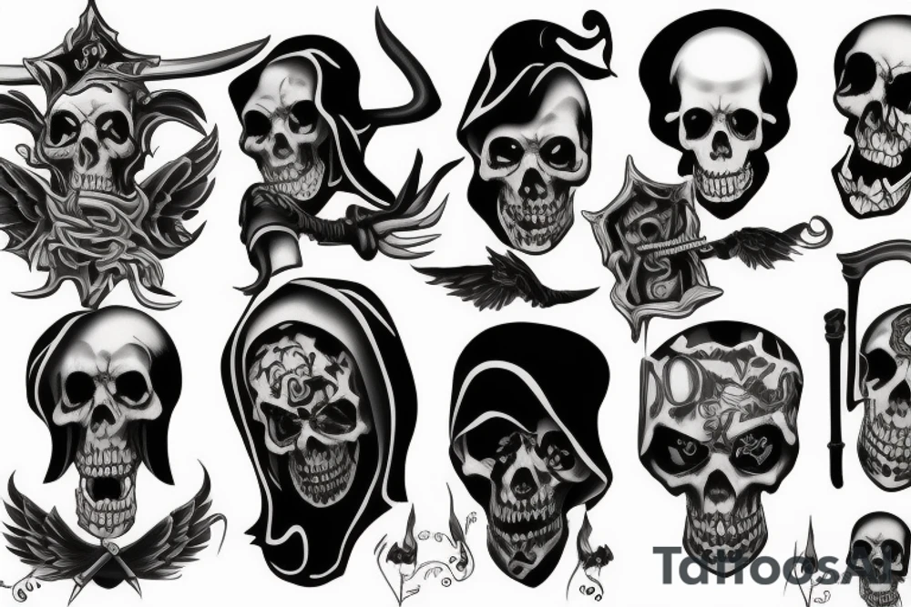 grim reaper tattoo idea
