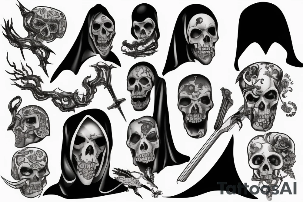 grim reaper tattoo idea