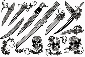 Dagger knife tattoo idea