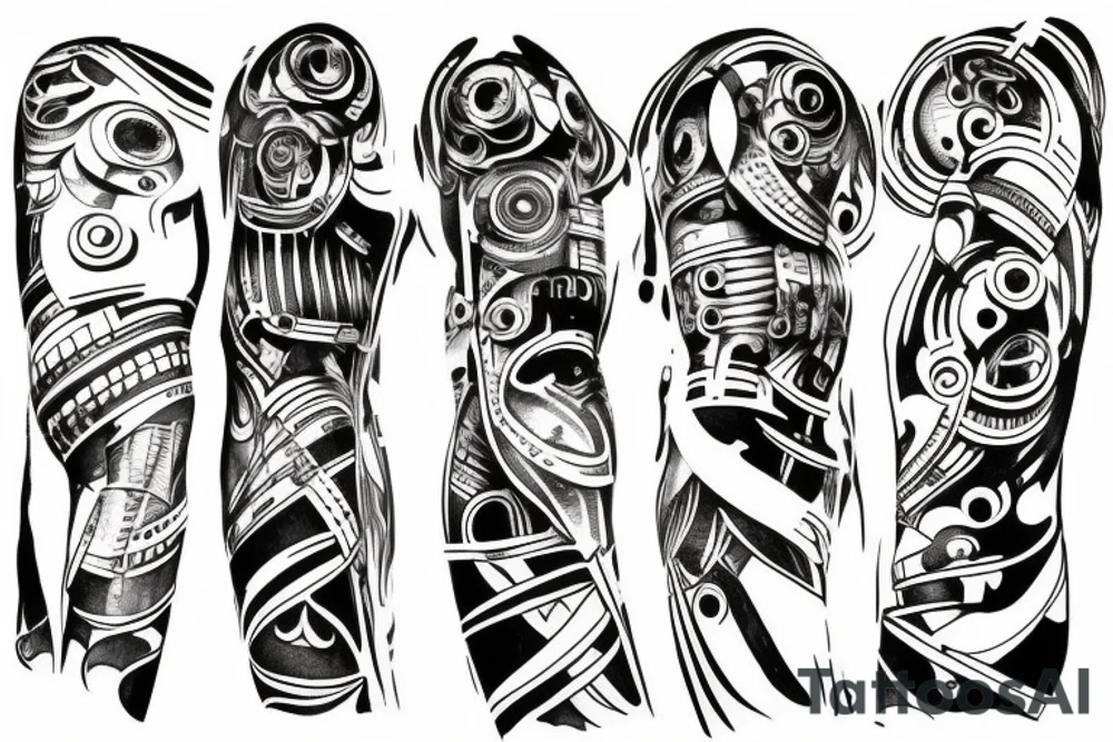 cyborg arm tattoo idea