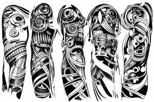 cyborg arm tattoo idea