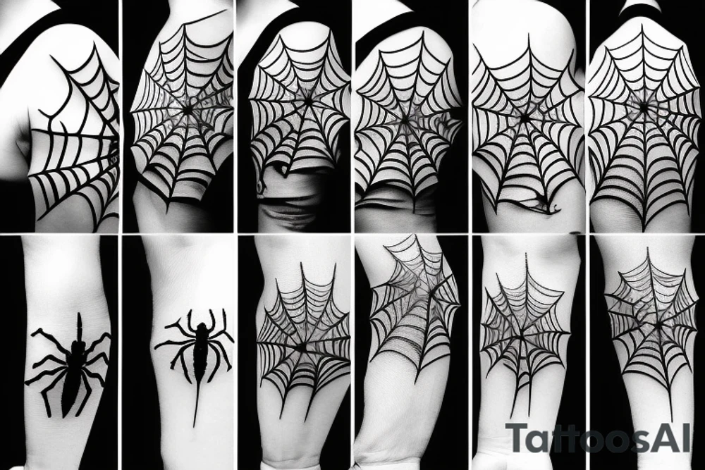 spider web tattoo idea