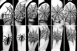 spider web tattoo idea
