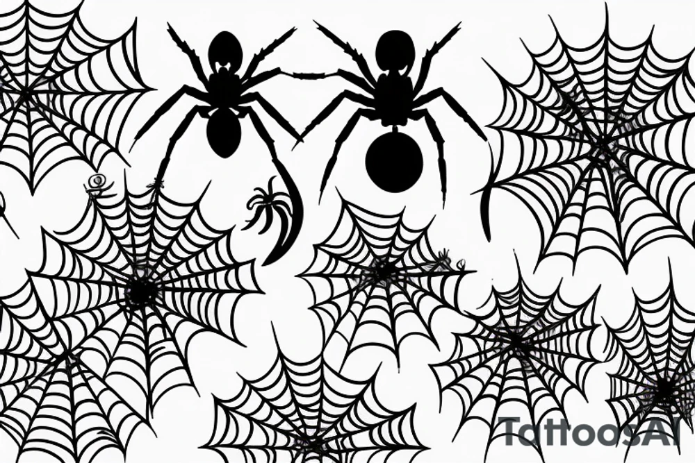 spider web tattoo idea