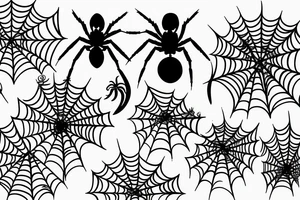 spider web tattoo idea