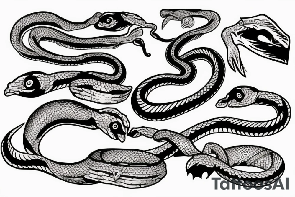 snake for wrist tattoo idea