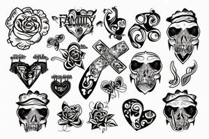 family cross tattoo idea