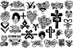 family cross tattoo idea