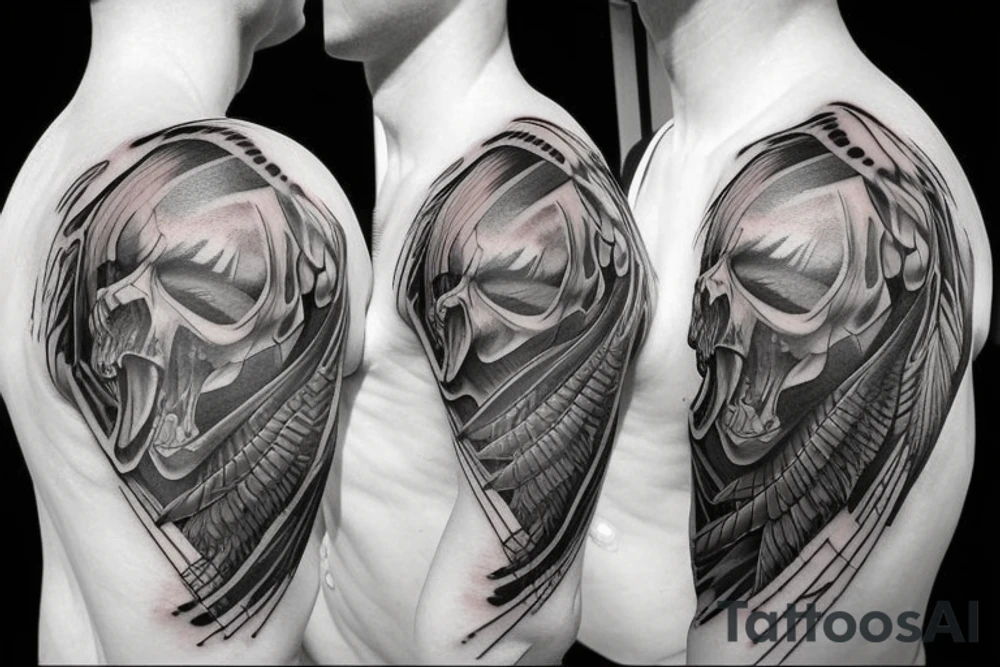 warrior hawk shoulder tattoo tattoo idea