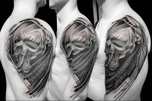 warrior hawk shoulder tattoo tattoo idea