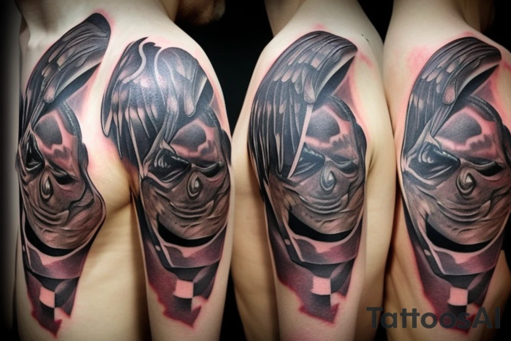 warrior hawk shoulder tattoo tattoo idea