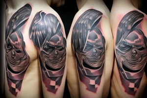 warrior hawk shoulder tattoo tattoo idea