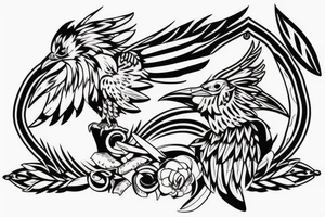 warrior hawk shoulder tattoo tattoo idea