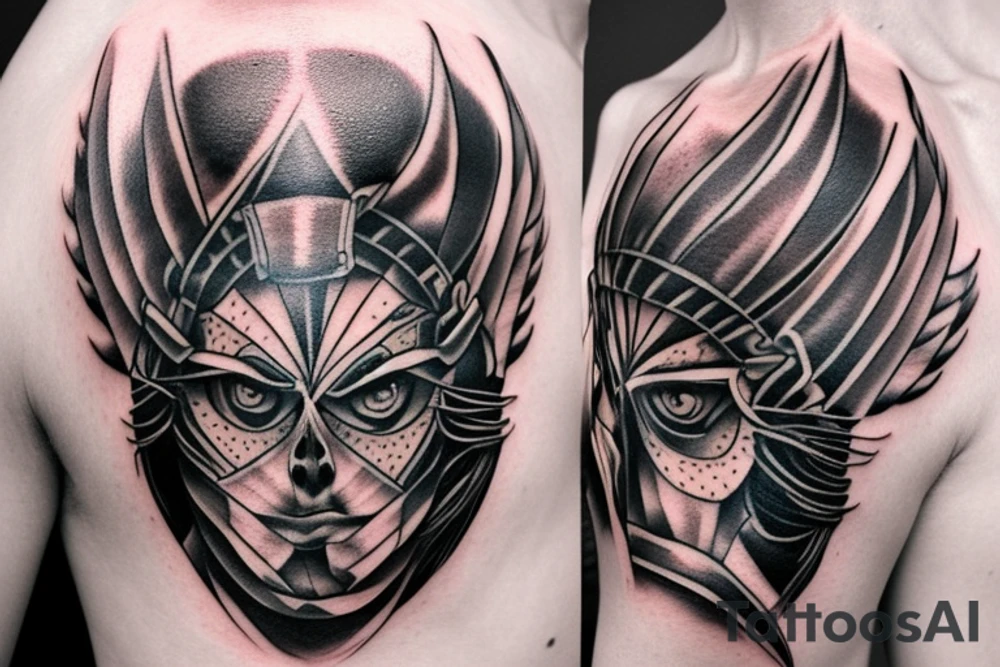 warrior hawk shoulder tattoo tattoo idea