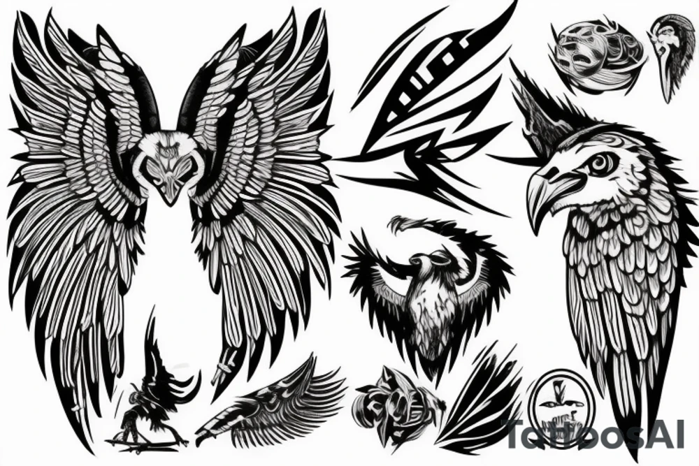 warrior hawk shoulder tattoo tattoo idea