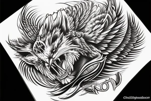 warrior hawk tattoo idea