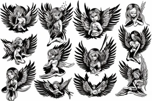 Angel falling tattoo idea