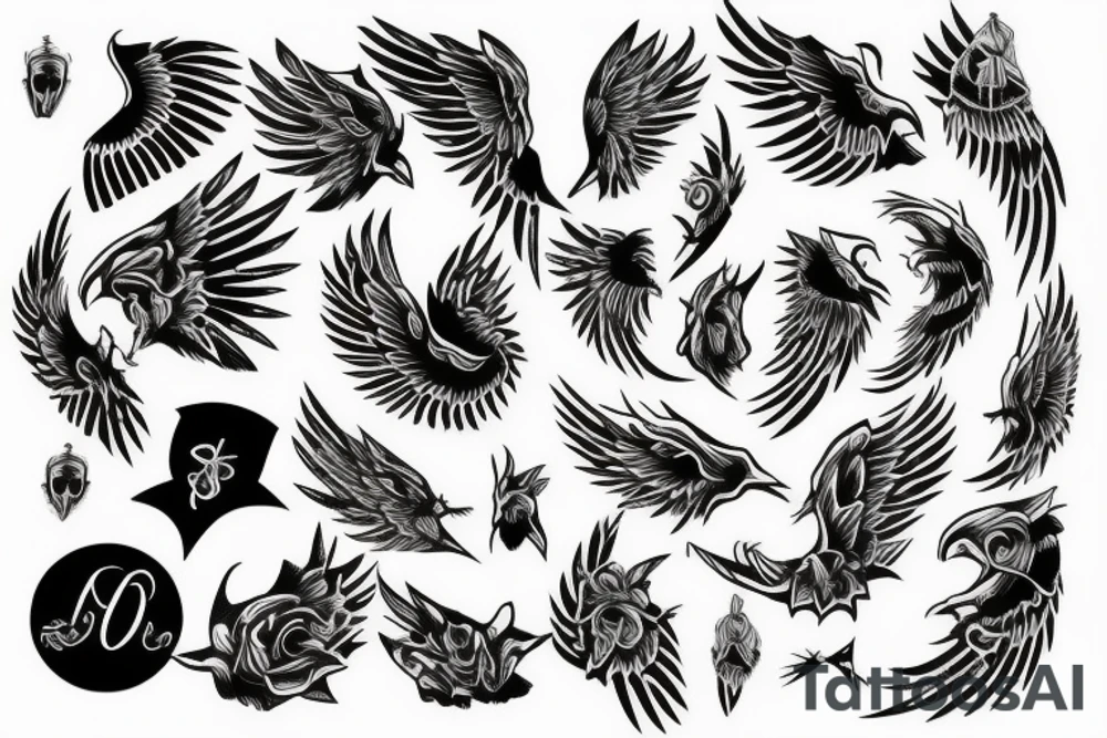 Angel falling tattoo idea