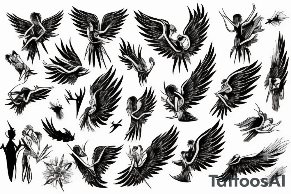 Angel falling tattoo idea