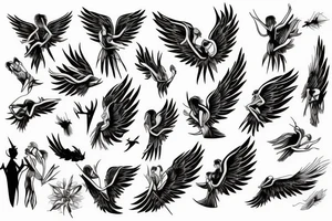 Angel falling tattoo idea
