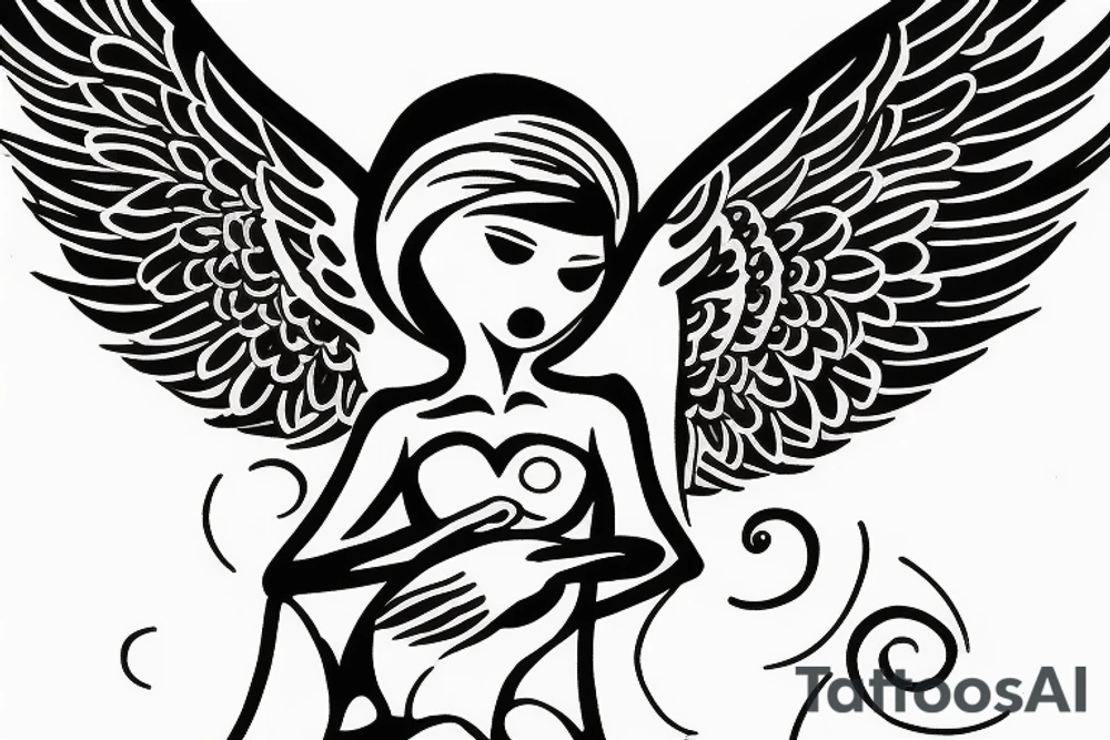 Angel falling tattoo idea